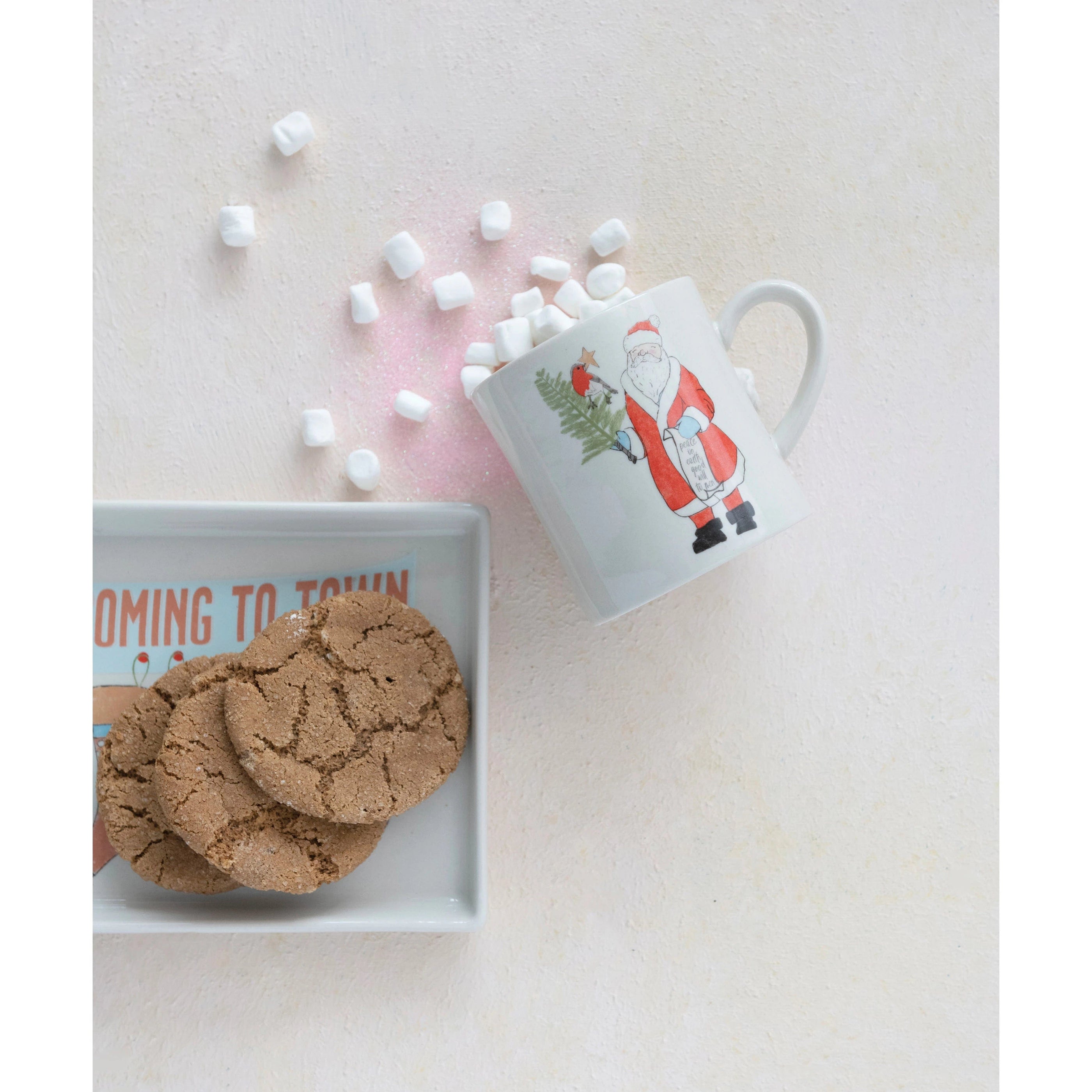 CCO - Creative Co-op Creative Co-op Stoneware Tray & Mug Set 2 - Little Miss Muffin Children & Home